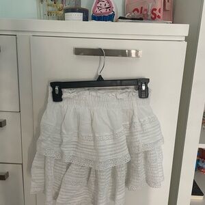 Aerie white ruffle skirt